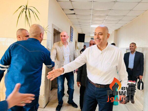 رئيس شركة اموك  يتفقد سير العمل بقطاعات الشركة اول أيام عيد الفطر