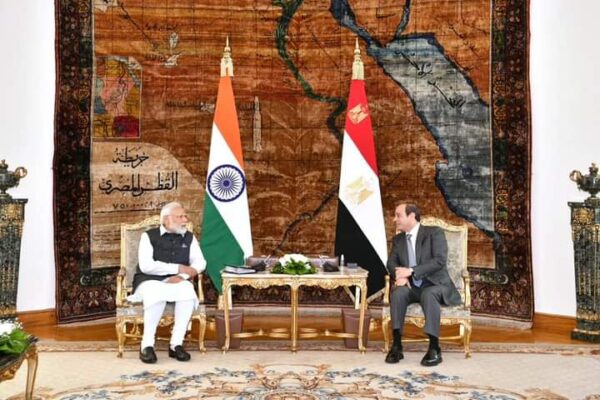 توقيع إعلان مشترك بين مصر والهند لرفع العلاقات إلى مستوى الشراكة الاستراتيجية والتعاون في مشروعات الطاقة المتجددة والهيدروجين الأخضر