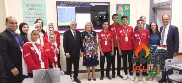 عماد السويدي يستقبل السيدة جيل بايدن بمدرسة السويدي الدولية للتكنولوجيا التطبيقية والبرمجيات