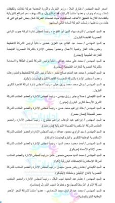  حركة البترول |  هشام رياض رئيسا لايثيدكو .. خالد ابراهيم صان مصر .. وائل رزق القاهرة للتكرير .. وصلاح بهنسي لميدور