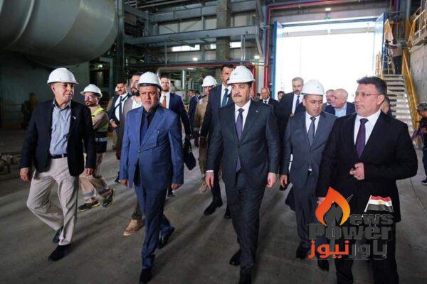 رئيس الوزراء العراقى يفتتح وحدتين للدورة المركبة في محطة كهرباء العمارة الغازية