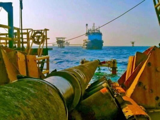 خدمات البترول البحرية تنتهي من أعمال إنزال الخط البحري ١٢ بوصة الجديد بمشروع تنمية حقل شمال صفا البحري التابع لشركة بترول خليج السويس جابكو