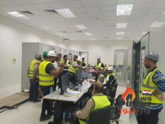 هيتاشى انرجى وميجا للانشاء والصناعات (مقاول الباطن) يحتفلان بوضع الجهد على محطة رأس غارب جهد 220 ك.ف