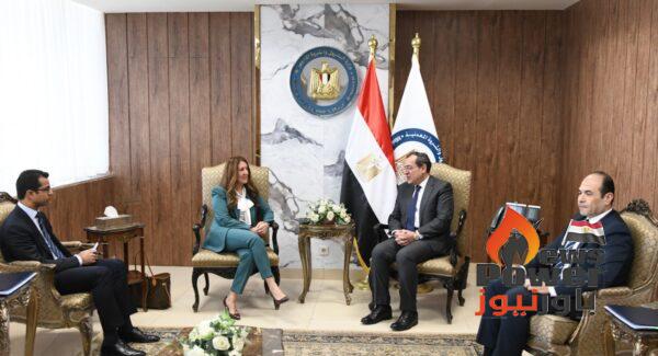 الملا يستقبل السفيرة الأمريكية بالقاهرة ويبحث سبل التعاون فى مجالات الغاز والنفط والهيدروجين