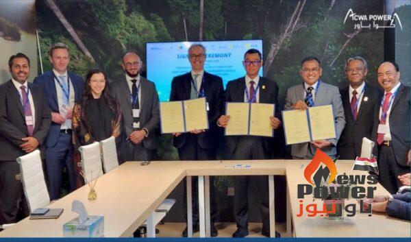 اكوا باور تعلن تطوير اكبر مشروع الهيدروجين الاخضر فى اندونيسيا بالنسبالى اون مع مؤسسة PLN PT Pupuk Indones