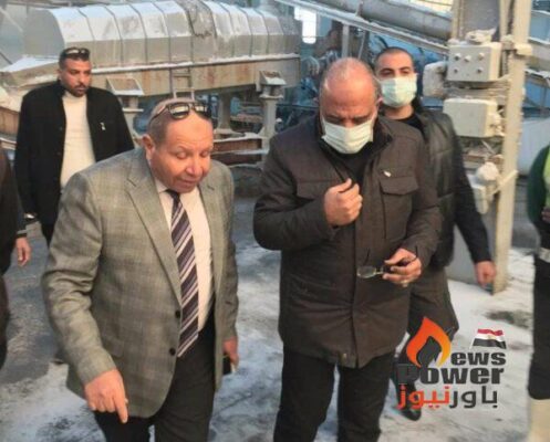 عصمت يتفقد شركة النصر للملاحات بالإسكندرية ويتابع عمليات الإنتاج والموقف التنفيذى لخطط التحديث والتطوير والتوسع في الصناعات التحويلية