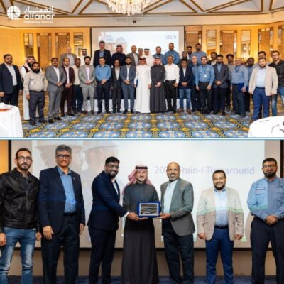 تكريم شركة الفنار للخدمات الهندسية في حفل SATORP