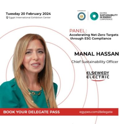 الرئيس التنفيذي للاستدامة بشركة السويدي إليكتريك تشارك في جلسة الإستدامة في الطاقة علي هامش معرض 