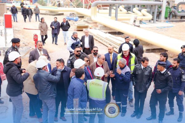 تنفيذ اليكتروثروت .. وزير الكهرباء والطاقات المتجددة يفتتح الوحدة الثالثة بمحطة توليد طبرق الغازية