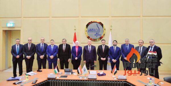 وزير النقل المصري وبحضور وزيرة النقل الاردنية يترأس الجمعية العمومية لشركة الجسر العربي للملاحة رقم (82).
