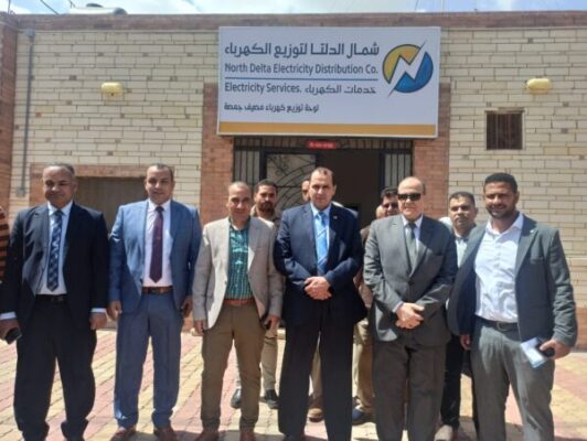 الدستاوى وعسل يفتتحان مبنى هندسة جمصة بشمال الدلتا للتوزيع  بعد تطويره