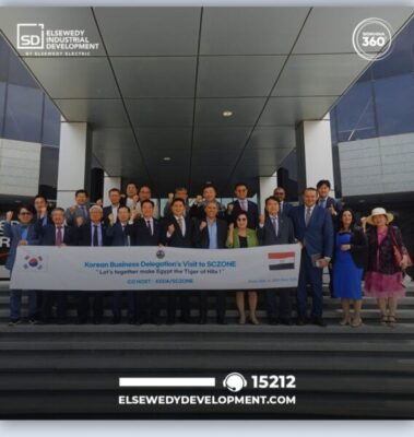 وفد الجمعية الكورية المصرية يزور مدينة السويدى اليكتريك للتنمية الصناعية