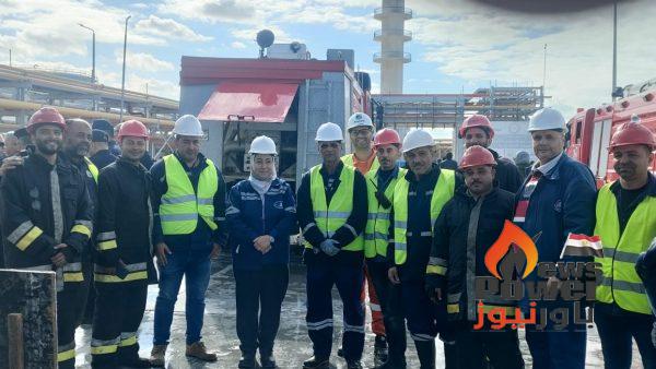 بالصور: تنفذ مناورة حريق وهمية بحوض البترول بالاسكندرية