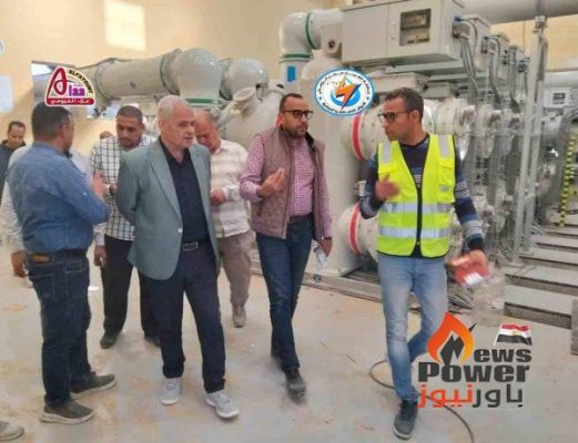 السيد انور تابع التفاصيل النهائية قبل إطلاق التيار علي محطتي مزارع المنيا جهد ٦٦ك.ف وجامعة المنيا جهد ٦٦ك.ف الجديدة