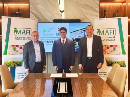 رواد الهندسة تقتنص عقد اعمال الانشاءات والتركيبات لمصانع شركة مافى للحاصلات الزراعية