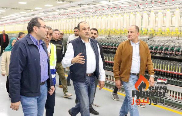الشيمي في جولة ميدانية موسعة بشركة غزل المحلة ويتفقد تشغيل عدد من المصانع الجديدة ورفع كفاءة القائمة والموقف التنفيذي لمشروعات التطوير