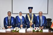 حصول المحاسب طارق علي بشركة ايجاس والمعار لشركة مودرن جاس علي درجة الدكتوراة في إدارة الأزمات
