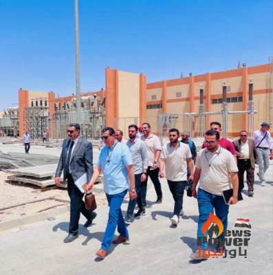 زيارة ميدانية لمتابعة تقدم الأعمال بمحطة محولات شرق قنا جهد ٢٢/٦٦/٢٢٠/٥٠٠ ك.ف