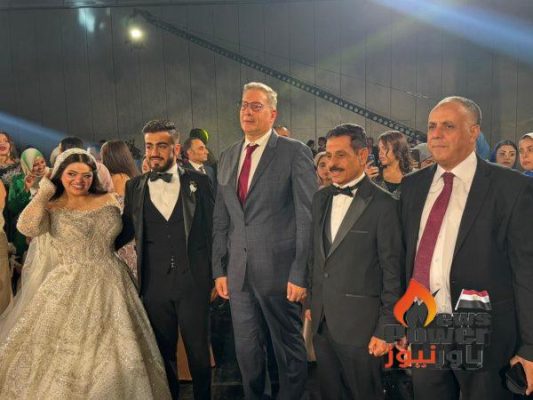 بالصور: زفاف نجل رئيس هيئة البترول عماد علي العروس حبيبة