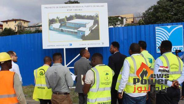 تنفيذ مدكور .. نائب وزير البنية التحتية بغينيا الاستوائية يزور مشروع محطة معالجة مياه ميناء مالابو