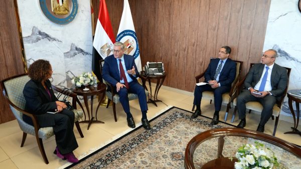 وزير البترول يبحث مع فالكو الأمريكية خطط التوسع واستخدام الطاقة المتجددة في حقولها بمصر