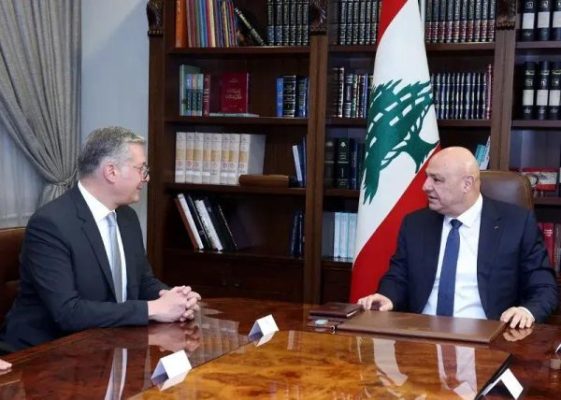 الرئيس اللبناني يستقبل المهندس كريم بدوى وزير البترول والثروة المعدنية والوفد المرافق