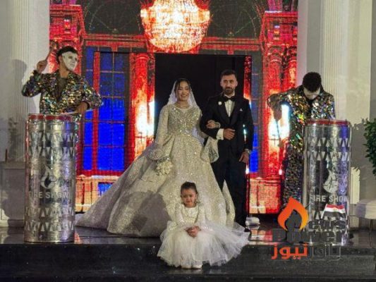 بالصور: عباس صابر يحتفل بزفاف كريمته رحمه على محمد جاد
