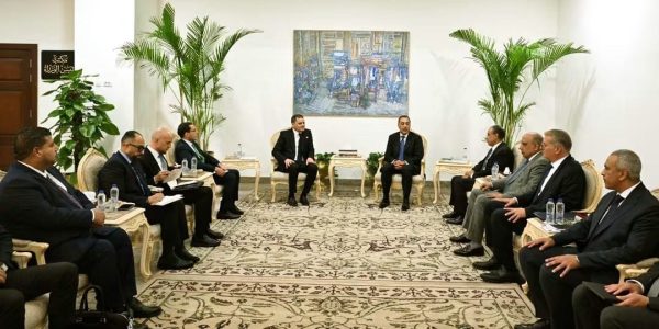 مدبولي والدبيبة يؤكدان وضع خطة زمنية للتعاون المصري الليبي في الغاز والاستكشافات البترولية والربط الكهربائي