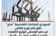 السويدي للصناعات الهندسية «ساي» تفوز بأمر توريد إضافي من مصر الوسطى لتوزيع الكهرباء لتوريد سكاكين فصل على الحمل