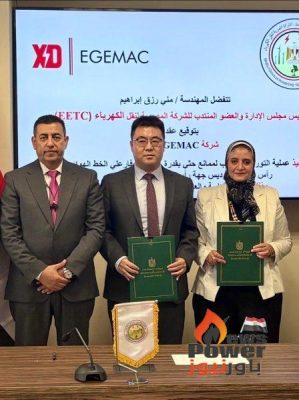 المصرية لنقل الكهرباء توقع مع XD-EGEMAC عقد توريد وتركيب ممانع سعة ٣٥ ميجا فار على الخط الهوائي رأس سدر / أبو رديس