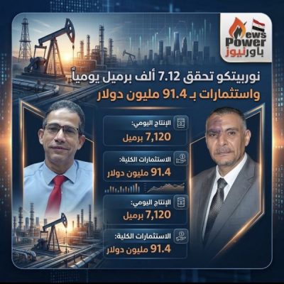 نوربيتكو تحقق 7.12 ألف برميل يومياً واستثمارات بـ 91.4 مليون دولار