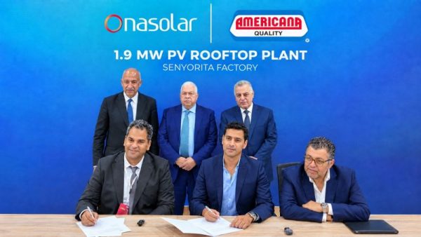 شركة ONA Solar توقع اتفاقية مع أمريكانا فودز لإنشاء محطة طاقة شمسية بقدرة 1.9 ميجاوات بمصنع سينوريتا