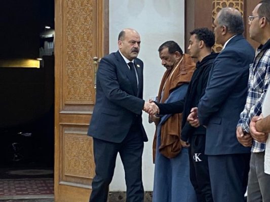 بالصور: قيادات البترول في عزاء والد حسام الفهمي